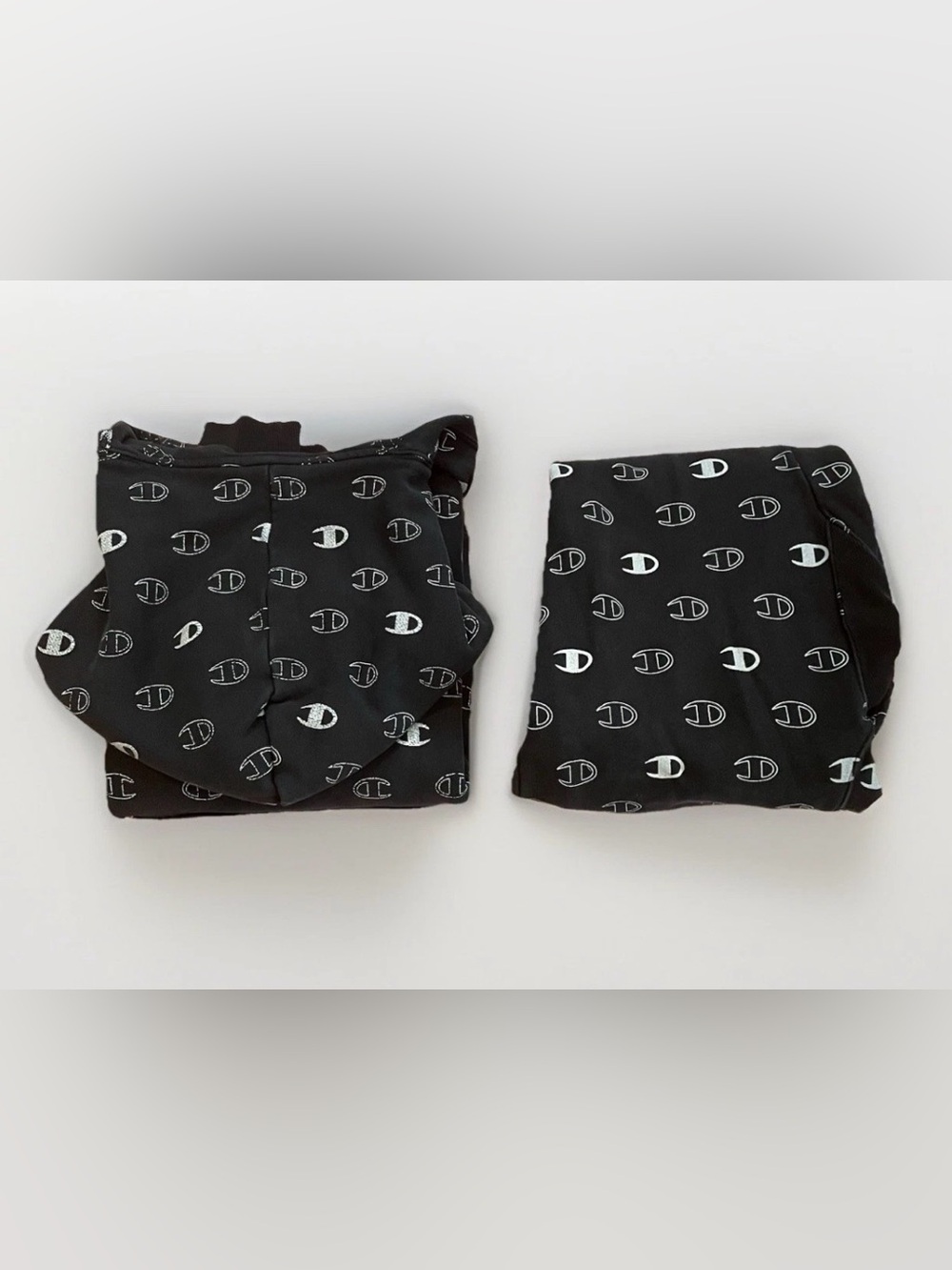 Champion Reverse Weave Women’s Set AOP Pants Size Small and Hoodie Size Medium